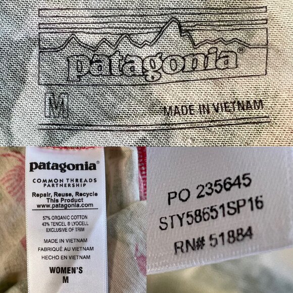 Patagonia Lithia Skirt Floral Mini Size M Stretchy Tie Adjustable Waist Pull On - Picture 3 of 7